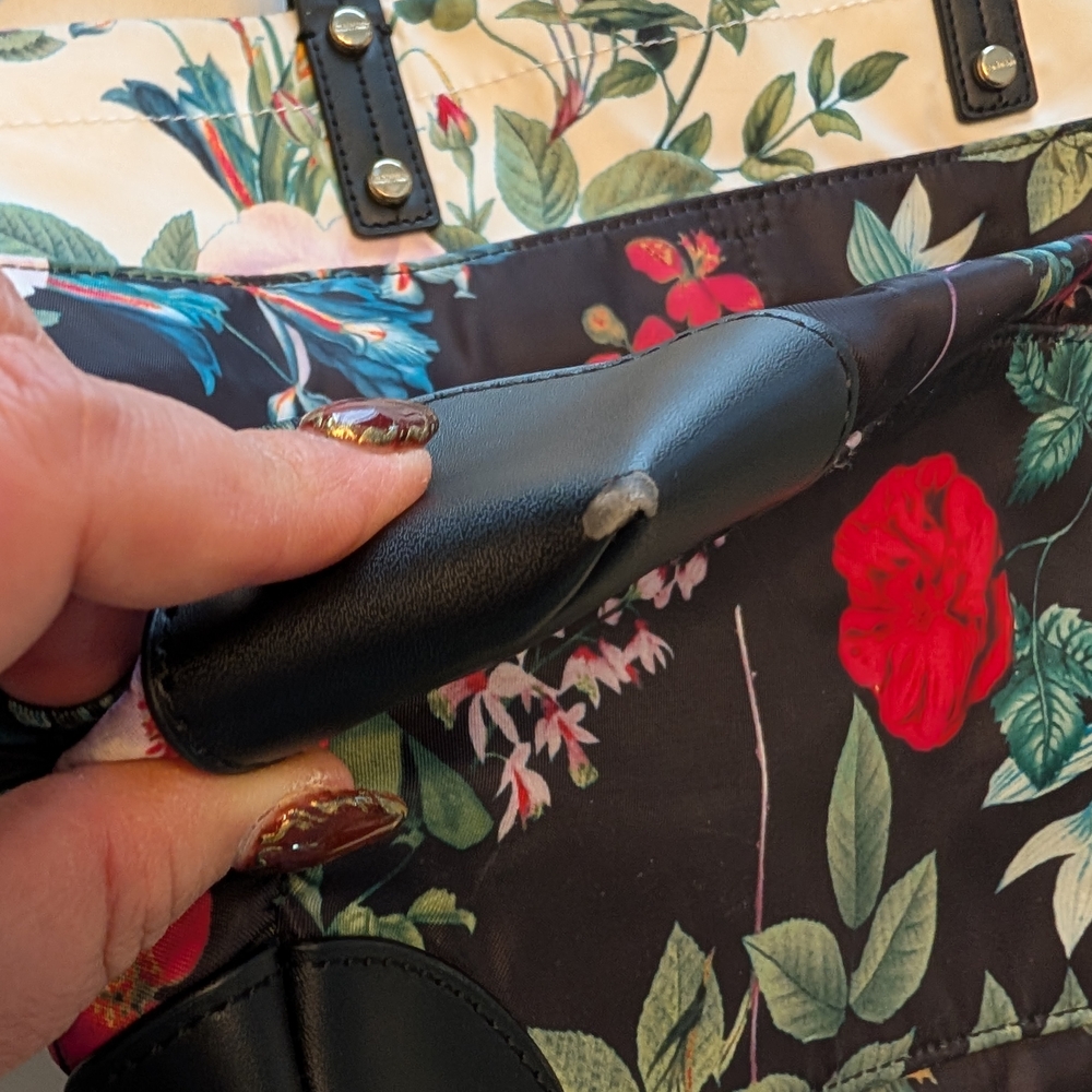 Calvin Klein Black Floral Tote - Picture 9 of 14